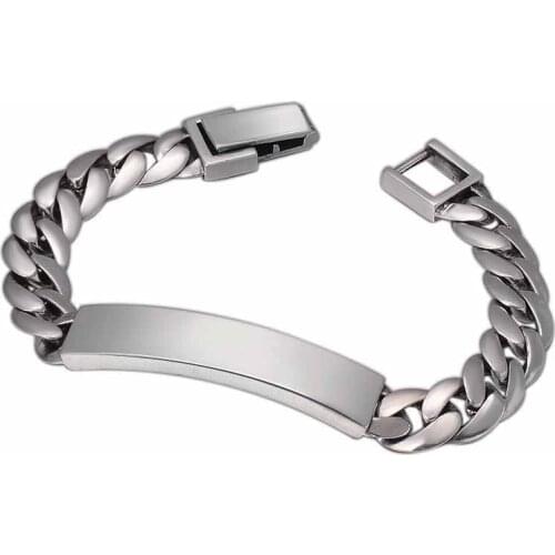 Real 100% 925 Sterling Silver Miami Cuban Chain Women Bracelet Boys Men Hip hop Chain Bracelet Sport Jewelry with Giftbox