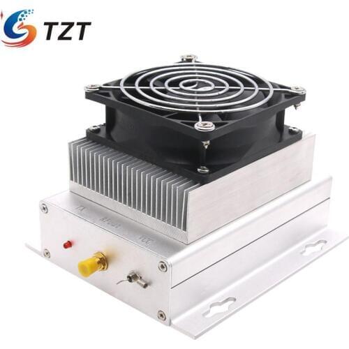 TZT HF Radio Power Amplifier UHF 400-470MHZ 433MHZ 80W for Wakie Talkie Ham Radio Interphone + Heatsink + Fan