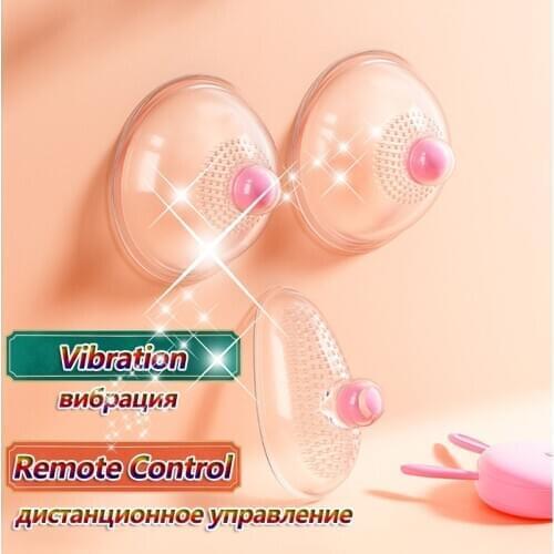 Nipple Clitoris Stimulation Breast Enlargement Vibrator Breast Pump Bra Massager Sucker Masturbation Tools Sex Toys For Women
