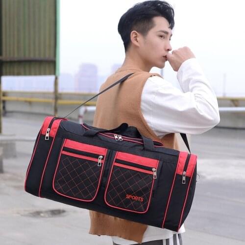 Vintage Oxford Travel Bags Portable Men Shoulder Duffle Bag for Travel Large Capacity Independent Carry On Weekender Bag XA705F