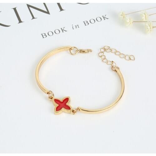 Jewelry bracelet for women Heart Star love Clover Bracelet Lucky Gold and Silver Color Pulseira Feminina Lover Engagement