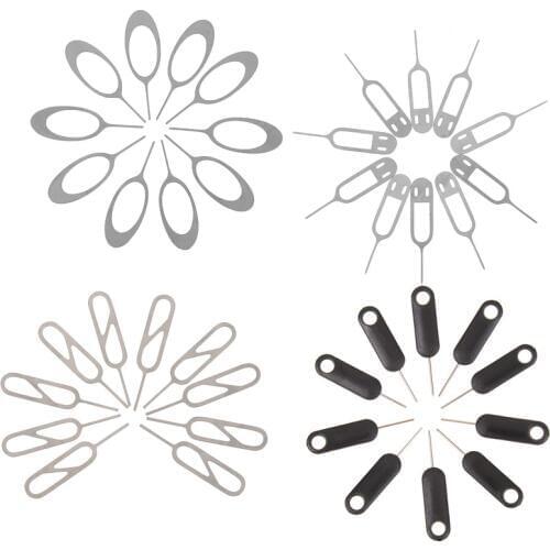 10 Pcs Universal Sim Card Tray Pin Ejecting Removal Needle Opener Ejector Made from stainless steel and ABS