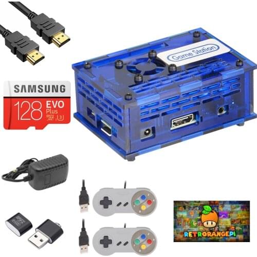 17000 RETRORANGEPI 128G Game Station Retro Video Game Arcade Console Orangepi PC Emulation Station Retro Arcade 128G Full Kit