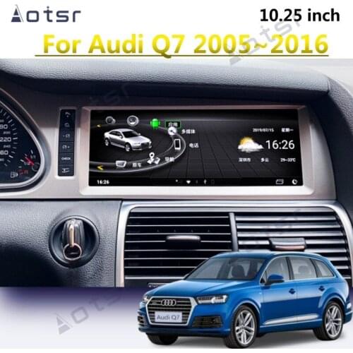 AOTSR 10.25 inch Android 9.0 Car GPS Navigation Radio For AUDI Q7 2005-2014 Android Screen Multimedia Fast boot HD Screen WIFI