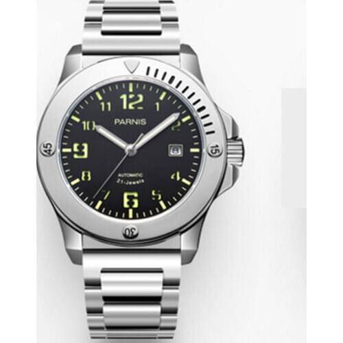 Relogio Masculino Mens Watches Top Brand Luxury Men Military Sapphire Glass Wristwatch 21 jewels Miyota Automatic Watch parnis