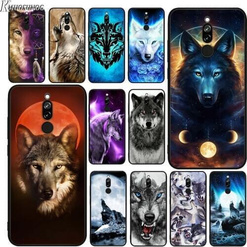 Wolf Animal Cool for Xiaomi Redmi 10X Pro 5G 9C 9A 9 GO K20 8A 8 7A 7 S2 6A 6 5 5A 4X Pro Bright Black Phone Case