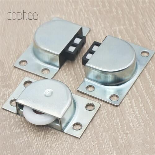 Dophee 1pc Door Rollers Stainless Steel Sliding Door Wheel Cabinet Nylon Pulley Hanging Wheel For Wardrobe Furniture Hardware