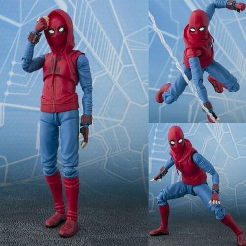 14cm Marvel Amazing Spiderman Homecoming Action Figures Toy Avengers Super Hero Joints Moveable Doll Children Birthday Toys Gift