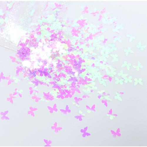 5mm Butterfly Holographic Glitter Bulk Sequins Slime Filling Epoxy Resin Art Supplies Rose Gold Paillette Nail Art Decorations