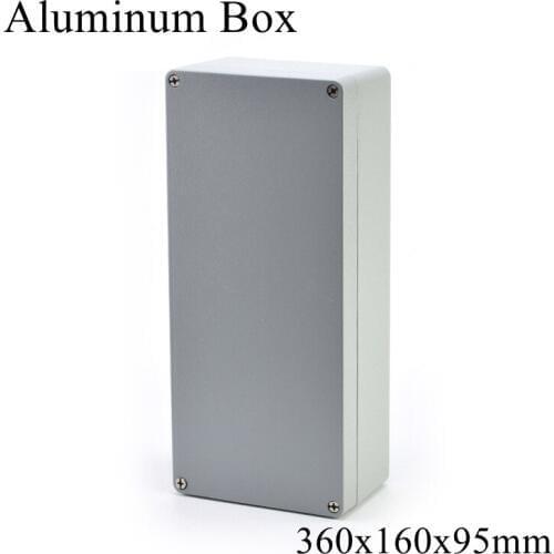 FA40 360x160x95mm IP65 Waterproof Aluminum Junction Box Electronic Terminal Sealed Diecast Metal Enclosure Case Connector