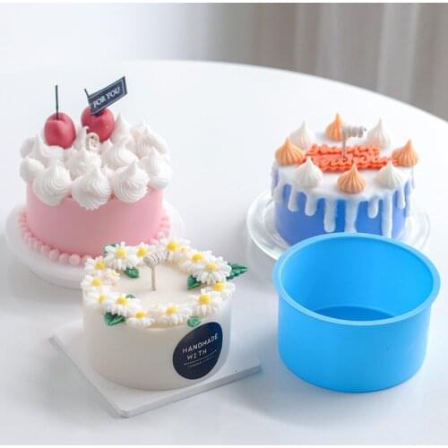 Simulation DIY Candle Molds Dessert Ice Cream Muffin Cream Cup Cake Scented Candle Making Silicone Mold Baking Accessories
