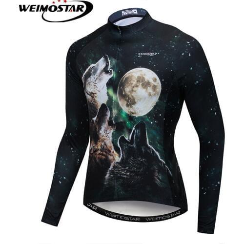 Weimostar 3D Men Cycling Jersey Autumn Long Sleeve mtb Road Bike Jersey Cycle Wear Youth MTB Bicycle Clothing Maillot Ciclismo