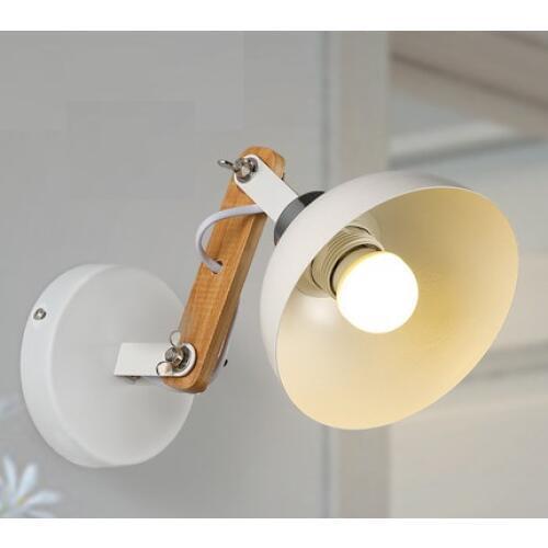 Loft Style Iron Wood Vintage Wall Lamp Bedside Wall Light Fixtures For Dining Room Stairs LED Wall Sconce Indoor Lighting