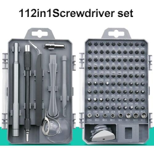 Multi-function Precision Mobile Phone Repair Device Hand Tools Magnetic Torx Hex Screwdriver Set 112-IN-1 Screwdriver Bit Set