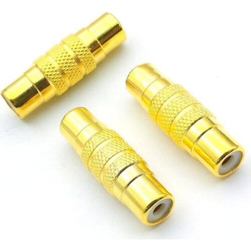 5pcs Gold plated RCA Female to Female Coupler For Audio Video