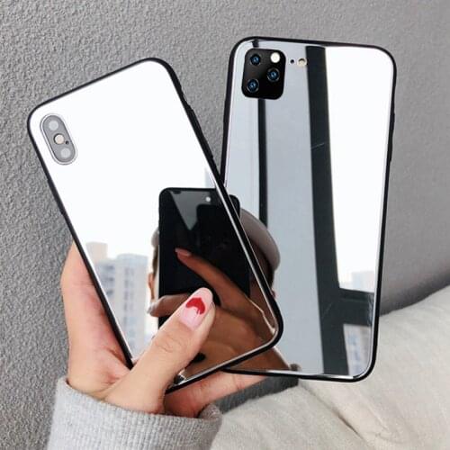 Luxury Full Mirror Silicone Case for iphone 12 11 Pro X XS MAX 7 8 6 6S Plus SE Bling Bling Plating Soft TPU Drop proof Cover