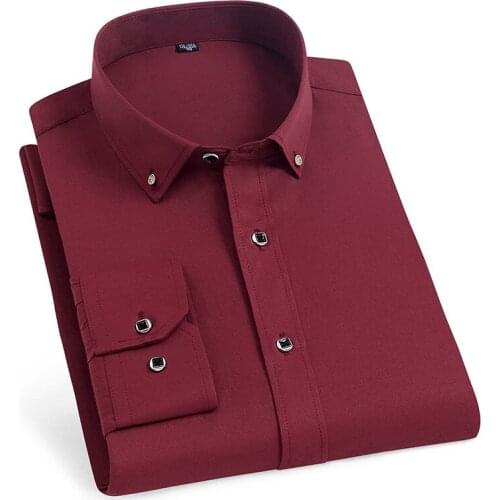 New Men French Cufflinks Shirt Mens Stripes Shirt Long Sleeve Casual Solid Male Brand Shirts Slim Fit French Cuff Dress Shirts