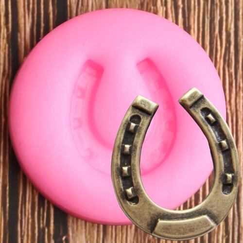 3D Horse Shoe Silicone Mold Polymer Clay Kitchen Baking Fondant Chocolate Candy Moulds DIY Cake Decorating Tools