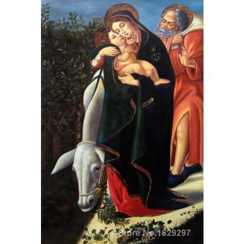 Modern painting for dining room The Flight into Egypt Sandro Botticelli High quality Hand painted