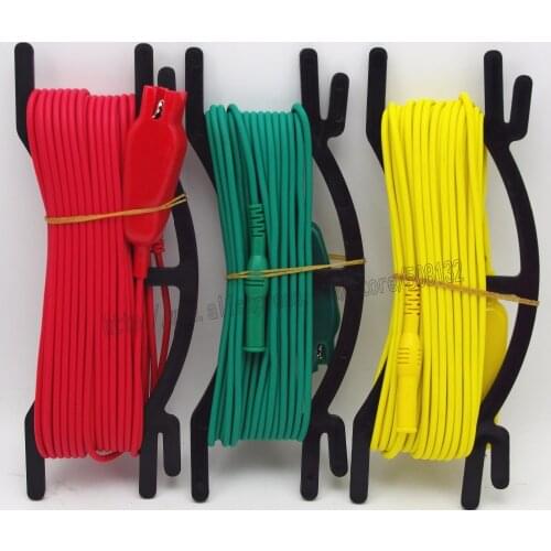 Test lead set Use for GEO Earth Ground Resistance Tester Meter Red,Yello,Green