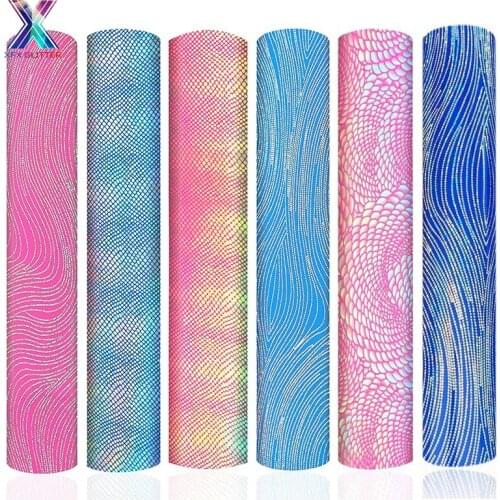 XFX HTV Heat Transfer 25x30.5cm Holographic Laser Lizard Pattern Heat Transfer Vinyl HTV Iron-on for T-Shirt Craft Vinyl Cricut