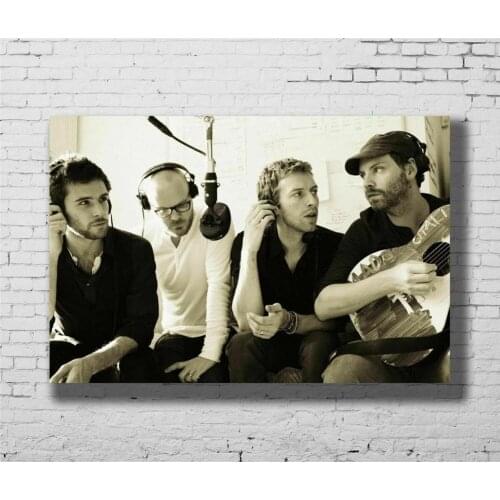 Coldplay Music Silk Fabric Wall Poster Art Decor Sticker Bright