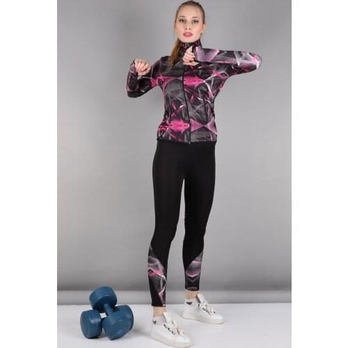 Womens Pink Submersible Fabric Sports Sweat Leggings Suit Black Brown 36-40 Summer 2021 Sale Gift For Special Days Daily