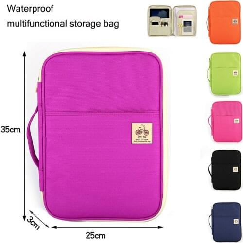 2021 YGG Multifunction A4 File Bag Portable Zipper Desk Accessories Office Supplies Organizer Desk Organizer for Ipad Bag Office