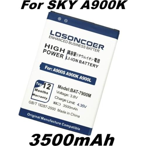 LOSONCOER 3500mAh BAT-7900M Battery For SKY VEGA Pantech BAT-7900M A900S A900K A900L Cell Phone Battery