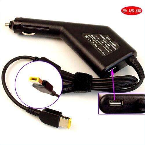 20V 3.25A Laptop Car DC Adapter Charger +USB for Lenovo Yoga 300 300S 300-11IBR 300-11IBY 300-14ISK 300-14IBR 300-15ISK