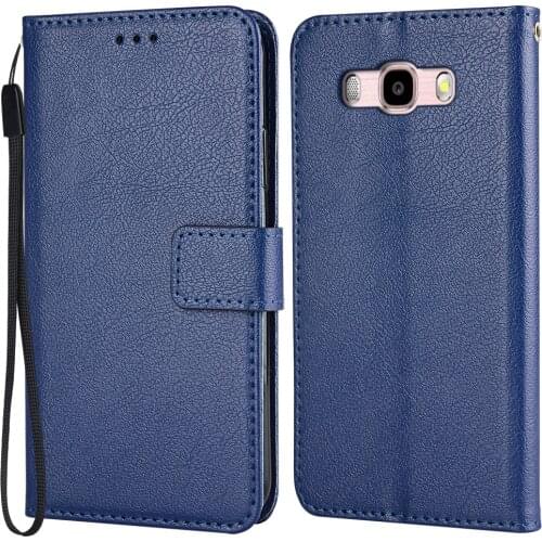Wallet Case For On Samsung Galaxy J7 2016 J710 J710F SM-J710 Stand Leather Case Card Slots Book caseWith Hand Rope