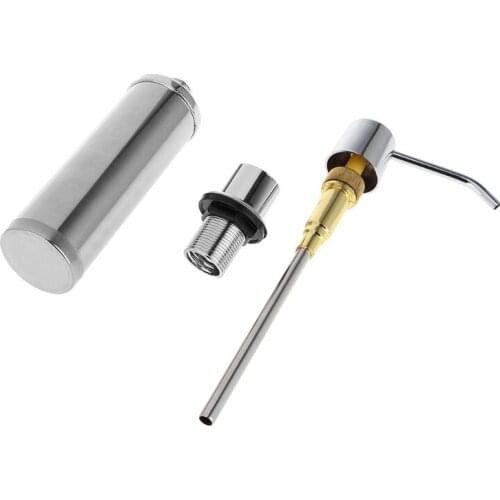 300ml Soap Dispenser Lotion Pump Liquid Detergent Built-In Installation Hand Sanitizer Organizer Stainless Steel For K0AB