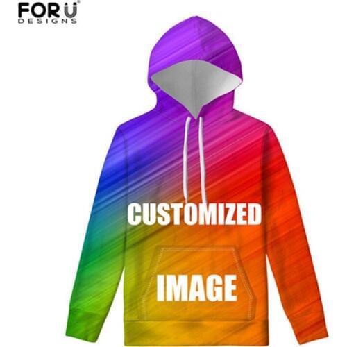FORUDESIGNS Large Size Customized Printing Hoodies Autumn Winter Warm Clothing Casual Hoodie Custom Sweatshirts Womens Tops
