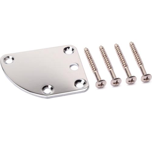 Chrome Neck Plate for Electric Guitar