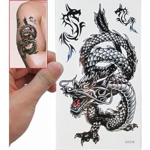 Chinese Stylew Dragon Disposable Removable Waterproof Body Art Temporary Tattoo Sticker Decal Tattoo & Body Art