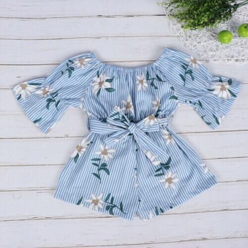 Newborn Infant Baby Girls Flower Romper 2019 Brand New Style Jumpsuit Outfits Clothes