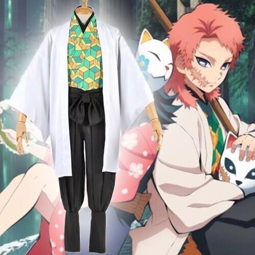 Comic Anime Demon Slayer Kimetsu no Yaiba Cosplay Costumes Sabito Cosplay Costume Kimetsu No Yaiba Cosplay Kimono Men Uniforms