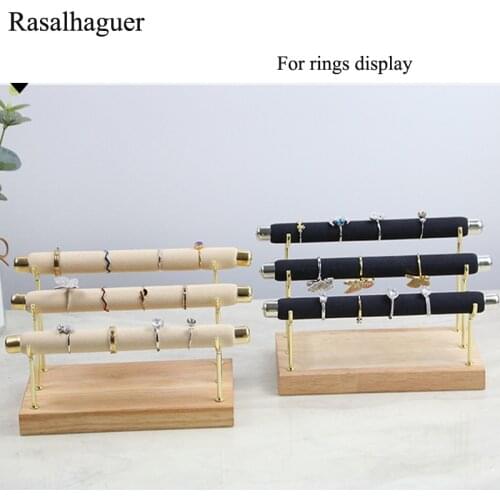 Luxruy Ring Stand Jewelry Organizer Simple Watches Bracelets Shelf Jewelry Storage Display Stand Detachable Microfiber Wholesale