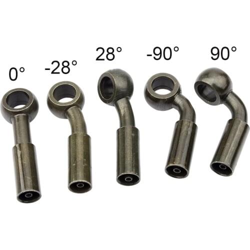 10mm Banjo Eye Brake Clutch Oil Hose Line Ends 0° -28° 28° -90° 90° Stainless Steel M10 Oil Hose Joint For Motorcycle Auto Bike