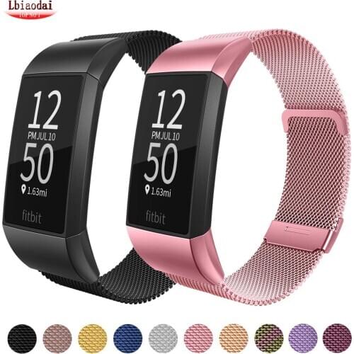 Milanese band For fitbit charge 3 band replacement charge4 wristband stainless steel watch bracelet strap fitbit charge 4 band