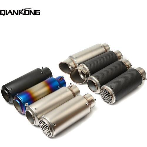 Lser Mark Motorcycle Modified Muffler Carbon Fiber Exhaust Pipe For YAMAHA 2017 Benelli TRK Benelli Q.J Benelli TNT 25 2018 2016