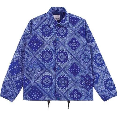 2019 Hip Hop Jacket Men Turn-down Collar Paisley Street Fashion Mens Jacket Streetwear Jackets for Man 4XL