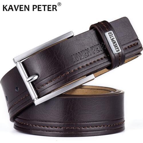 2019 Men Cow Genuine Leather Belt Fashion Luxury Designer Male Jeans Belts Casual Pin Buckle Belt For Men Dropshipping