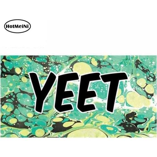 HotMeiNi 13cm x 7cm For Yeet Marble Colour Texture Car Truck Pinup Suitable For RV SUV Car Bumper Window Graffiti Stickers