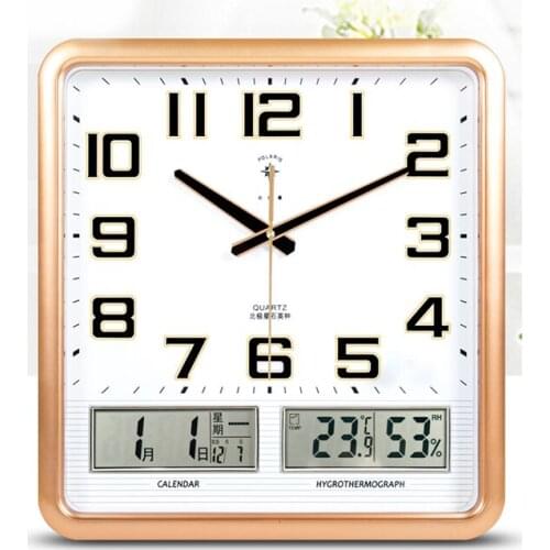 Wall Clock Living Room Modern Design Mute Wall Hanging Simple Fashion Calendar Clock Quartz Clock Home Reloj De Pared Digital