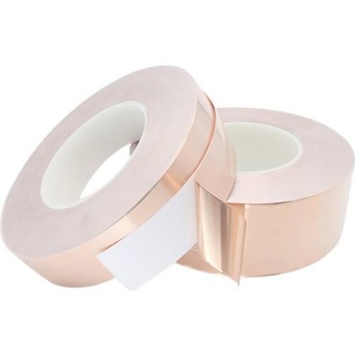 Single Conductive Copper Foil Tape Strip Adhesive 30M Length 1 Roll Masking High Temperature Tape