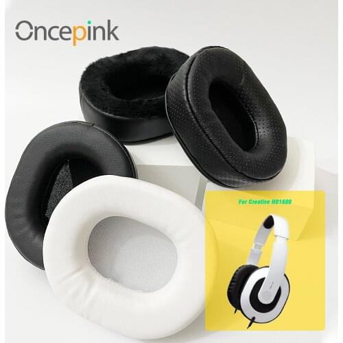 Oncepink Replacement EarPads For Creative HD1600 Headphone Ear Cushion Cover Repair Parts Earphones Accessories