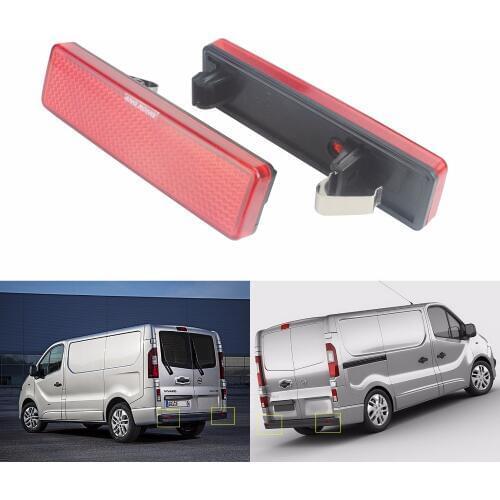 ANGRONG 2x A Red Lens OEM Rear Bumper Reflector Left Right(CA329) For Vauxhall Opel Vivaro Movano