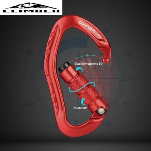 【New store 】 Professional Rock Climbing Carabiner 22KN Safety Pear-shape Safety Buckle Hiking Survival Kit Protective Equipment