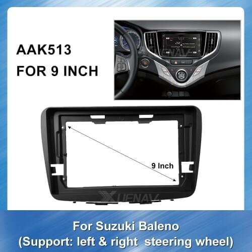 Seicane Double DIN Car Radio Audio Player Panel Frame Fascia for SUZUKI BALENO (left&right) 2010-2018 Stereo Dashboard Trim Kit